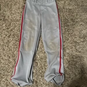 Used baseball pants youth red pinstripe small Champion